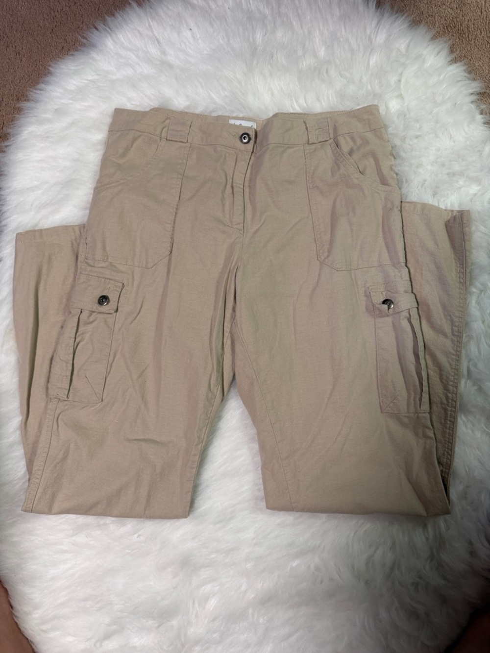 Long Elegant Legs Beige/Tan Casual Pants 34.5 Inseam